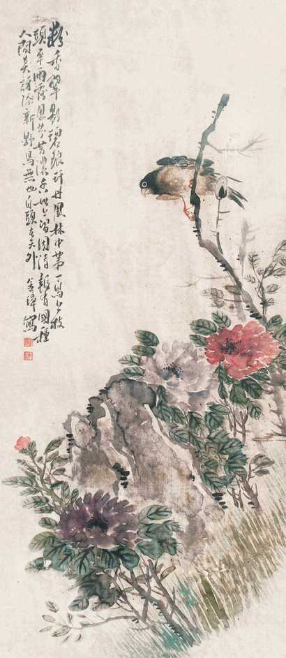 金璋 花卉 立轴